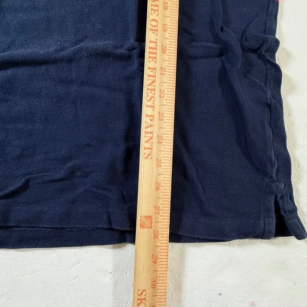 Polo Ralph‎ Lauren Hoodie Mens 2XL Navy Blue Red White Colorblock Short Sleeve